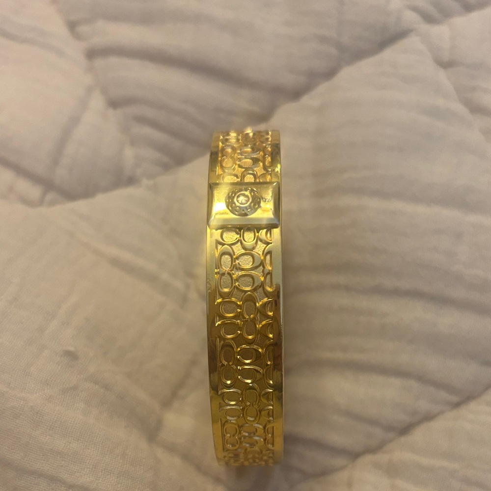 Coach Gold Signature Bangle Bracelet